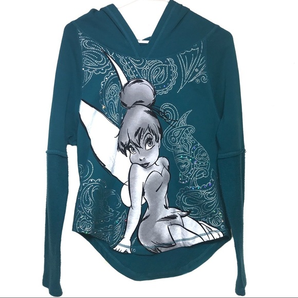 Disney Parks Tinkerbell hooded sweatshirt small - Picture 1 of 8
